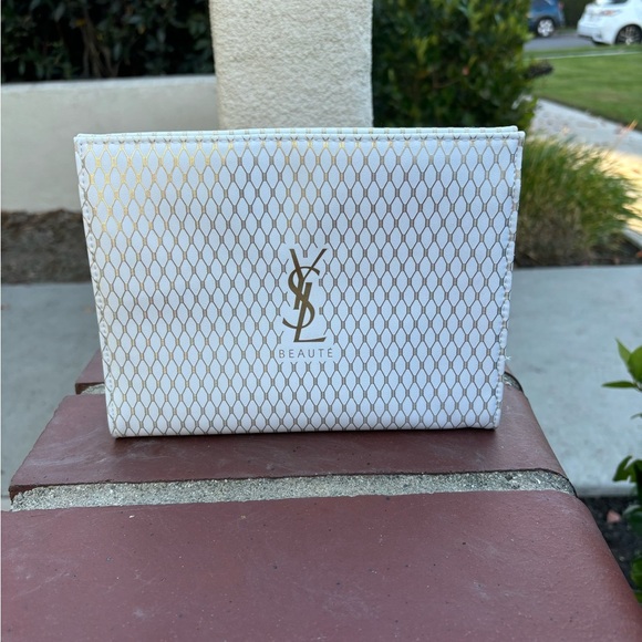 YSL Beauté White and Gold Clutch - Picture 1 of 3